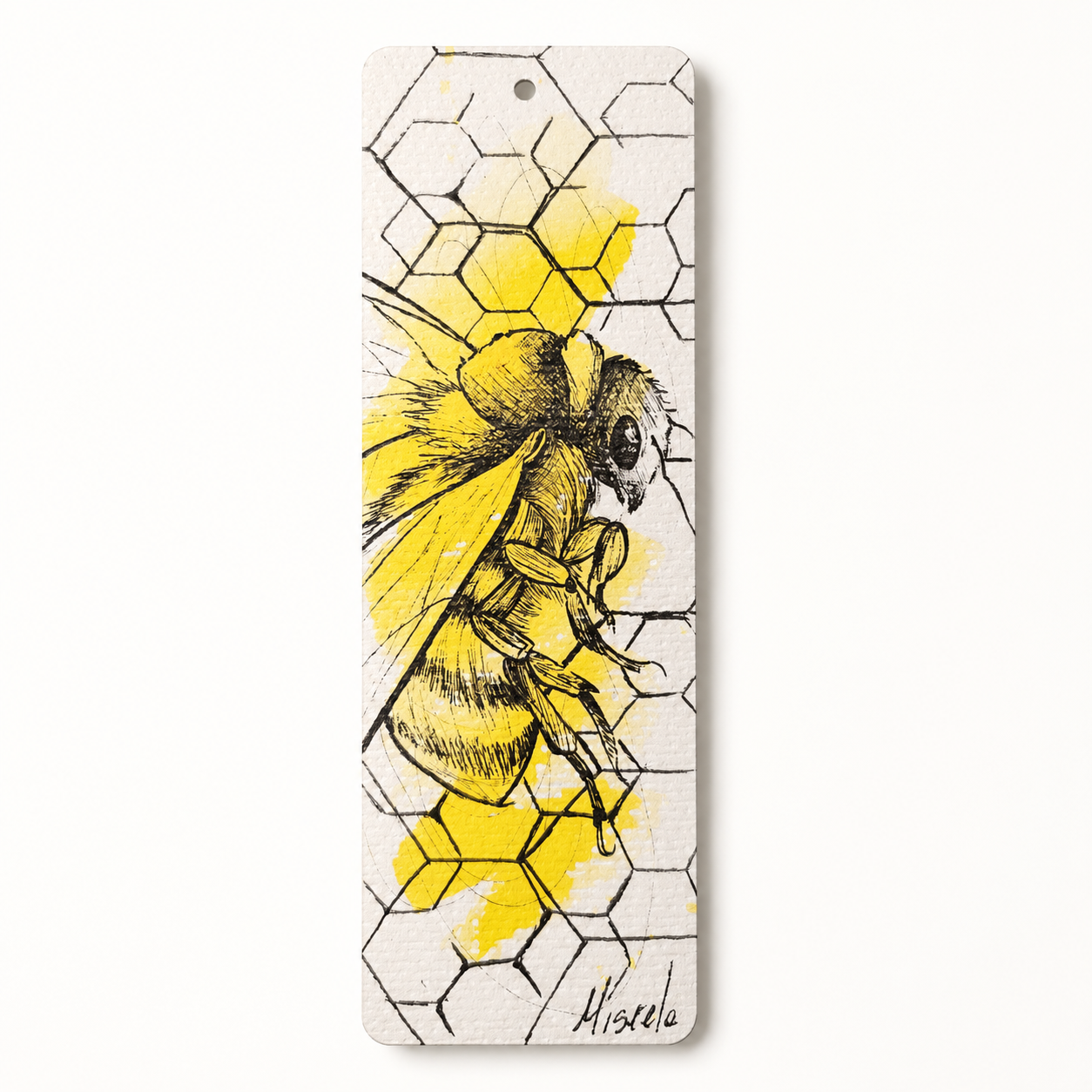 Honeybee – Original Hand-Painted Bookmark