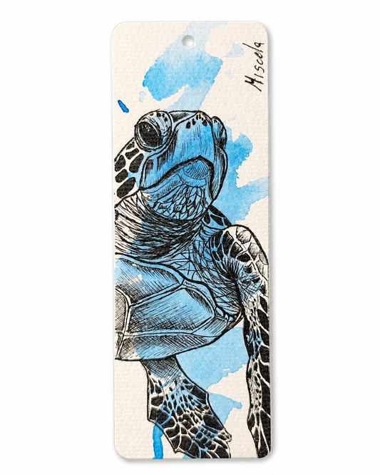 Sea Turtle Original Hand-Painted Bookmark