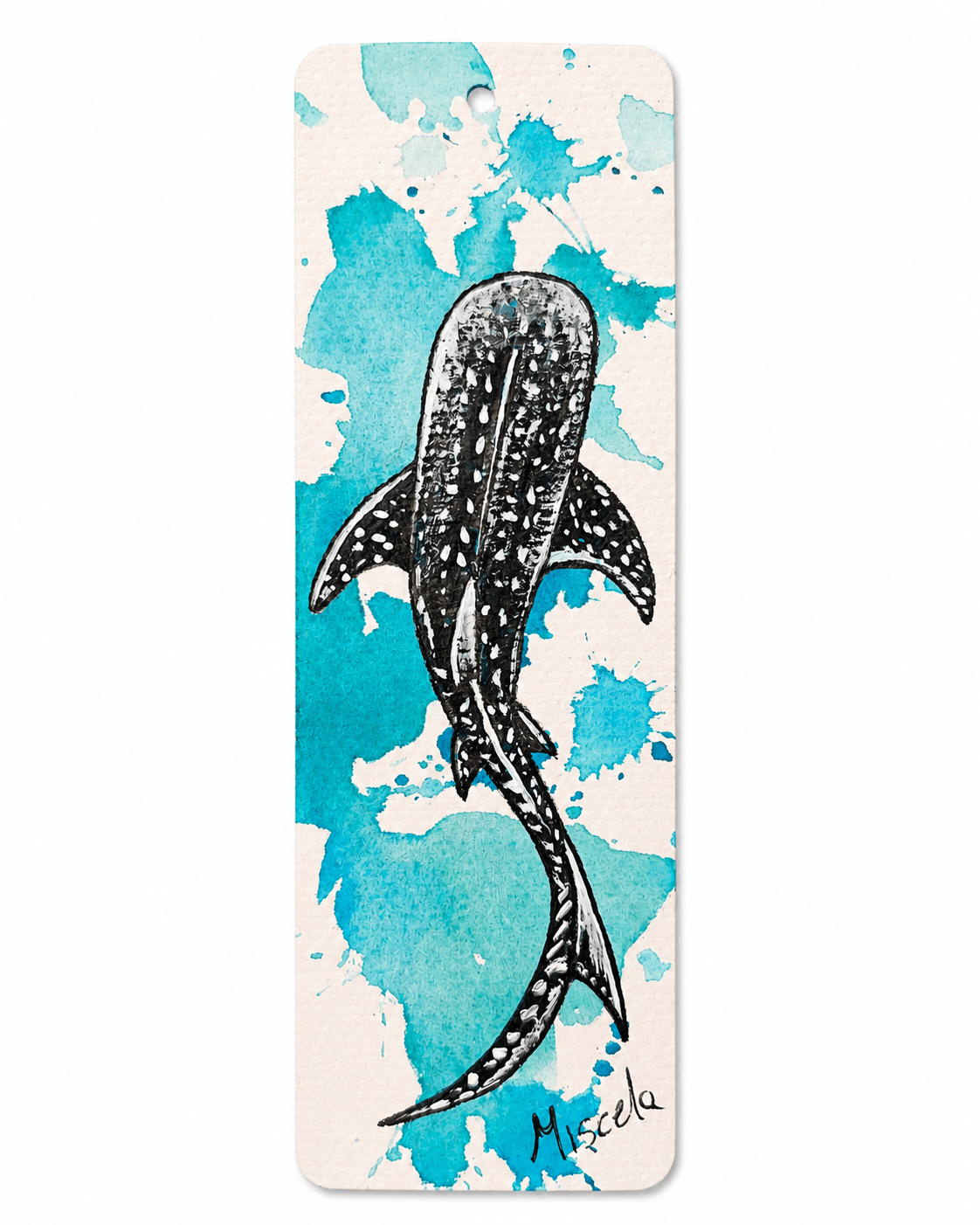 Whale Shark - Original Hand- Painted Bookmark